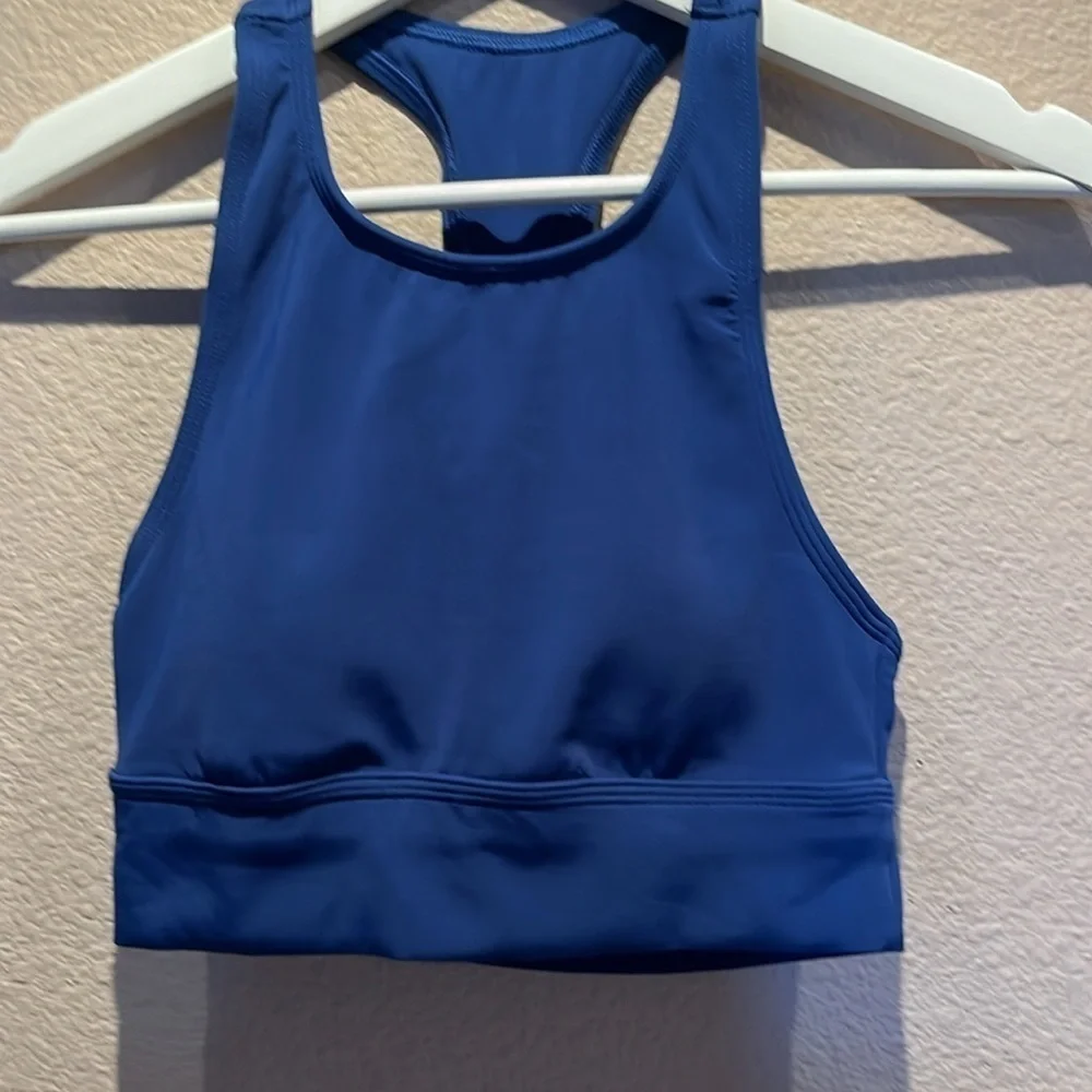 Aerie Women’s Blue High neck Coverage Sports Bra Size XS